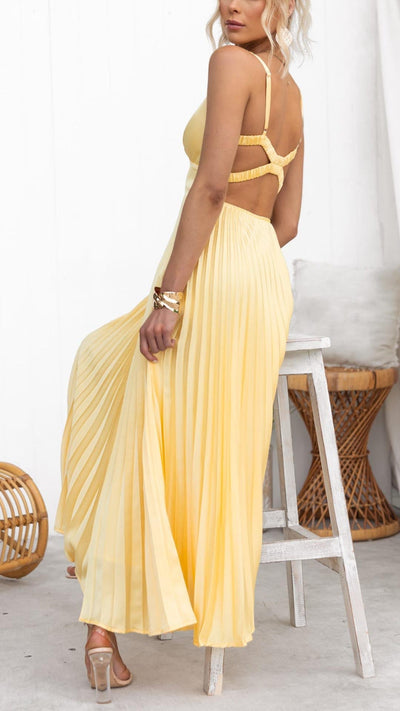 Aurélie™ – Luftiges Plissiertes Kleid für sonnige Anlässe