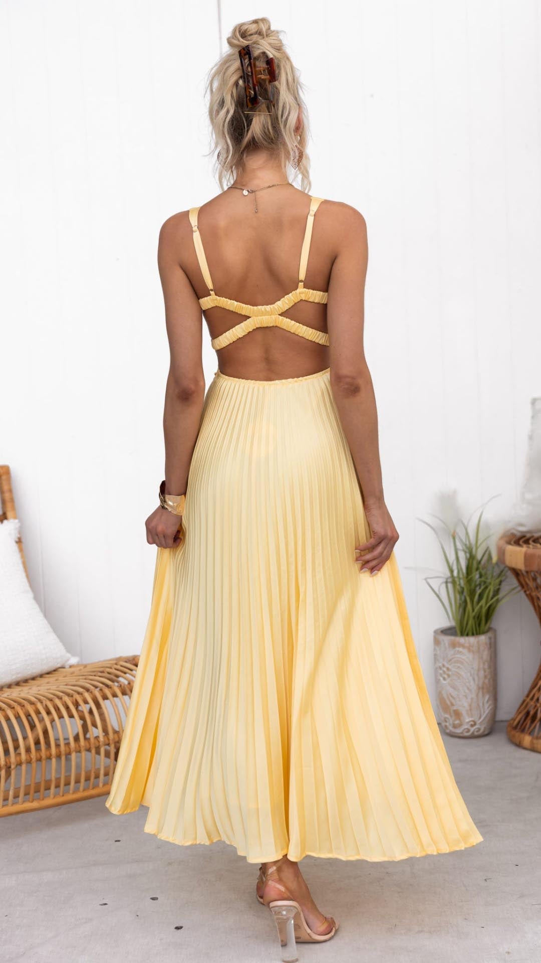 Aurélie™ – Luftiges Plissiertes Kleid für sonnige Anlässe
