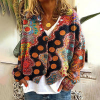 Bequemer und farbenfroher Damen Strickpullover aus Wollmischung – Bunt