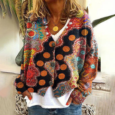 Bequemer und farbenfroher Damen Strickpullover aus Wollmischung