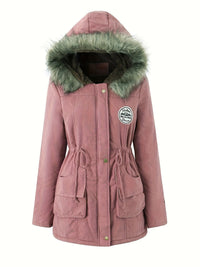 Damen Winterparka - Warm, Winddicht & Wasserfest für Outdoor-Aktivitäten – Altrosa