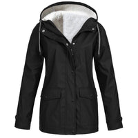 Damen Outdoor Jacke | Wasserdicht, Winddicht & Warmfutter – Schwarz