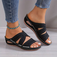 Damen Rutschfeste Orthopädische Sandalen – Schwarz