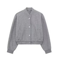 | Cropped Bomberjacke – Grau