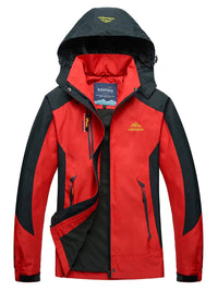 Regenjacke Damen Gefüttert Wasserdicht | Outdoor & Winddicht – Rot