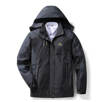Regenjacke Damen Gefüttert Wasserdicht | Outdoor & Winddicht – Schwarz