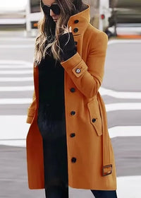 Tanya | Langer wasserdichter Trenchcoat – Orange