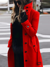 Tanya | Langer wasserdichter Trenchcoat – Rot