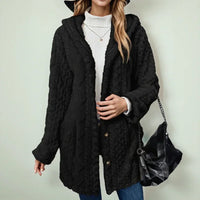 Winterfeld™ Long Fit Fleece Mantel / Komfort und Charme an den Kältesten Tagen! – Schwarz