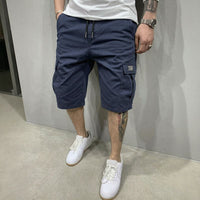 Liam™ Shorts aus Premium-Twill mit großzügigen Cargotaschen – Blau