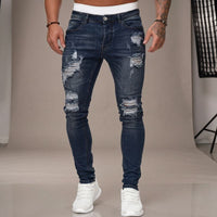 Axel™ Jeans aus Premium-Denim mit Used-Waschung – Dunkelblau