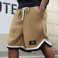 Ravi™ Premium-Shorts aus strukturierter Strickware mit verstellbarem Kordelzug – Khaki