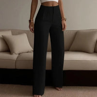 Monvera™ Hose Aus Premium-Alfaiataria Mit Geformter Hoher Taille – Schwarz