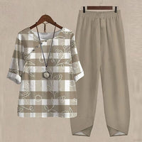 Sommer Zweiteiliges Set für Damen | Leichte – Khaki