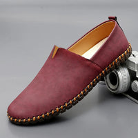 Santorini Leder-Slipper – Rot