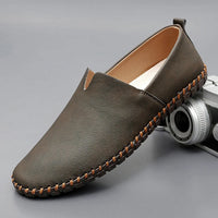 Santorini Leder-Slipper – Grün
