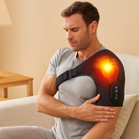 ThermaEase | Kabelloses beheiztes Schultermassagegerät – Schwarz
