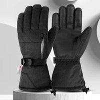 Jonas | Outdoor Thermohandschuhe für kaltes Wetter – Schwarz mit verstellbarem Riemen
