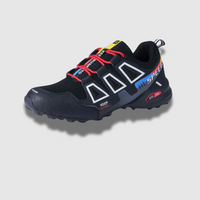 Speed V3 Wanderschuhe - Leichte Sommertrekkingschuhe mit Ortho Sohle für Herren – Schwarz-Blau