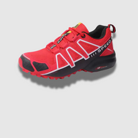 Speed V3 Wanderschuhe - Leichte Sommertrekkingschuhe mit Ortho Sohle für Herren – Rot