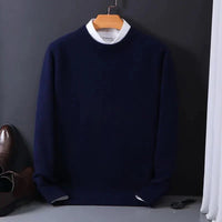 Thomas | Mühelos stilvoller Pullover mit geometrischem Muster – Marine