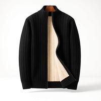 Tobias | Warmer Cardigan für Herren stilvoll – Schwarz