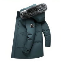Eik | Kuschelige Damen-Winterjacke mit Fellkapuze – Blau