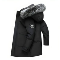 Eik | Kuschelige Damen-Winterjacke mit Fellkapuze – Schwarz