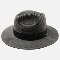 Florian | Herren Toquilla-Stroh Panamahut Ripsband – Panama Hut Herren Sommer – Dunkelgrau