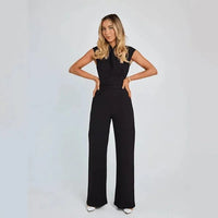 Luna | Sleeveless Jumpsuit with Wide Leg for Women – Schwarz