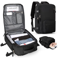 Travex | Multifunktionaler Rucksack für Damen Reisen – Schwarz