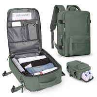 Travex | Multifunktionaler Rucksack für Damen Reisen – Grün
