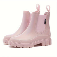 Trendige wasserdichte Regenstiefel – Rosa