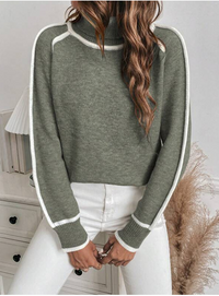 Johanna | Kuscheliger Rollkragen Pullover – Grün