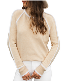 Johanna | Kuscheliger Rollkragen Pullover – Beige