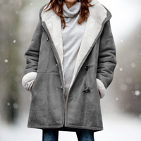 ISABELLA  - Fleece-Wildlederjacke – Grau