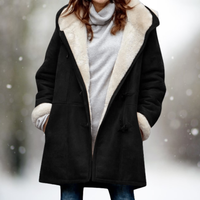 ISABELLA  - Fleece-Wildlederjacke – Schwarz