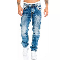 Weite Herren-Jeans mit bequemem Schnitt – Dunkelblau