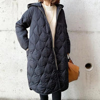 Damen Winter Parka-Mantel mit Kapuze - Warm & Wasserdicht – Marine