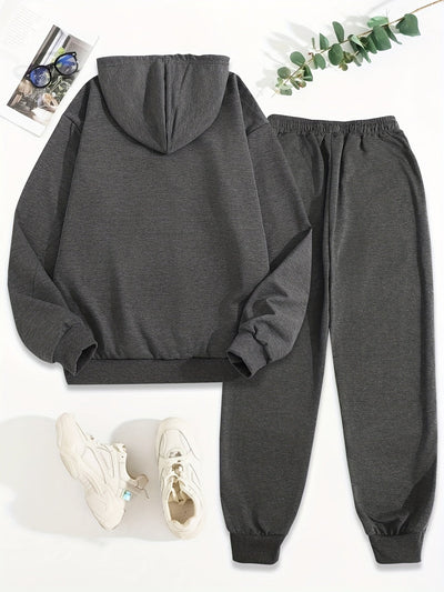 Bequemer Damen-Trainingsanzug mit Kapuze für Herbst und Winter