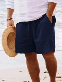 Klassische Leinen Herren Shorts – Marine