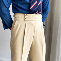 Herren Elegante Slim Fit Hose Business – Beige