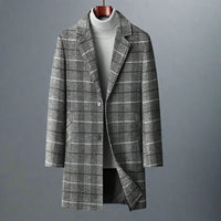 Herren Wollmantel Klassisch Elegant – Grau