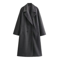Warmer Wintermantel mit elegantem Design – Grau