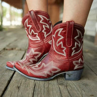 Damen Cowboy Stiefeletten | Klassisch – Rot