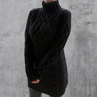 Cristyane| Eleganter Langer pullover für Damen – Schwarz