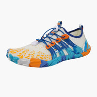 Unisex Barfußschuhe mit Bedrucktem Obermaterial – Weiß Blau