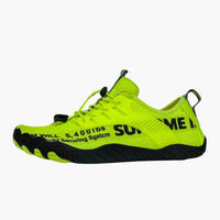 Unisex Barfußschuhe mit Mesh Obermaterial und Gummisohle – Neongrün