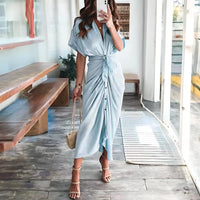 Zenieth | Damen Stilvolles Kleid – Blau