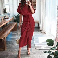 Zenieth | Damen Stilvolles Kleid – Rot